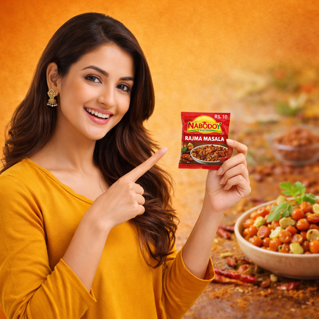 NABODOY Rajma Masala 5g | Authentic Punjabi Rajma Curry Spice Mix | Rich & Aromatic Indian Masala | Ready-to-Cook Gravy Masala | ₹10 Sachet