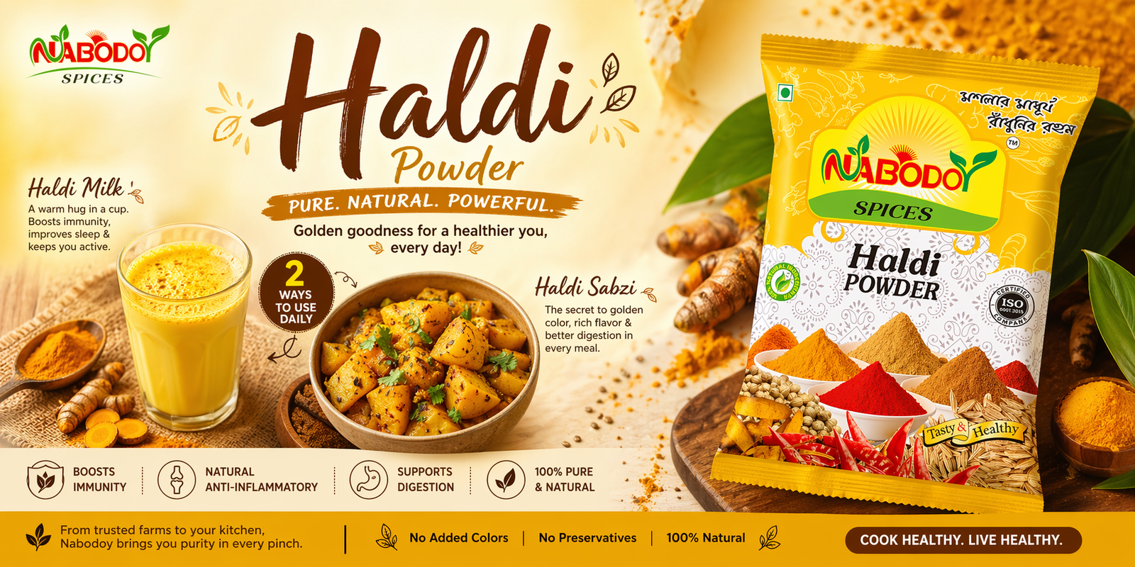 🌿 Haldi Magic in Everyday Life: From Golden Milk to Flavorful Sabzi