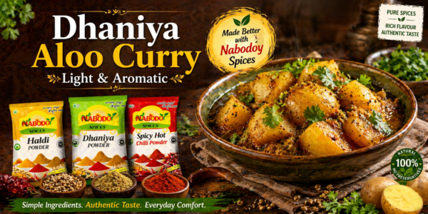 🥔 Dhaniya Aloo Curry – Light & Aromatic (Bengali Style Comfort in Every Bite)
