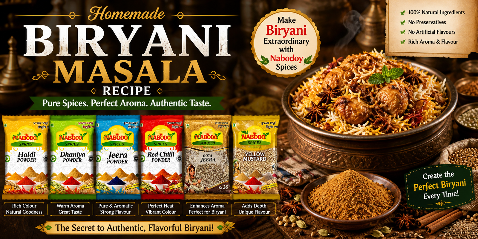 🔥 Homemade Biryani Masala Recipe – The Secret Behind Restaurant-Style Aroma!