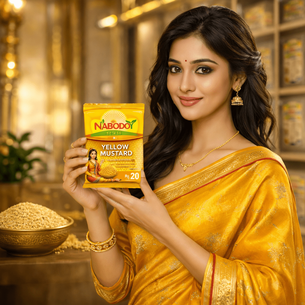 Nabodoy Yellow Mustard Packet | Premium Whole Mustard Seeds Online | Quantity 50g |